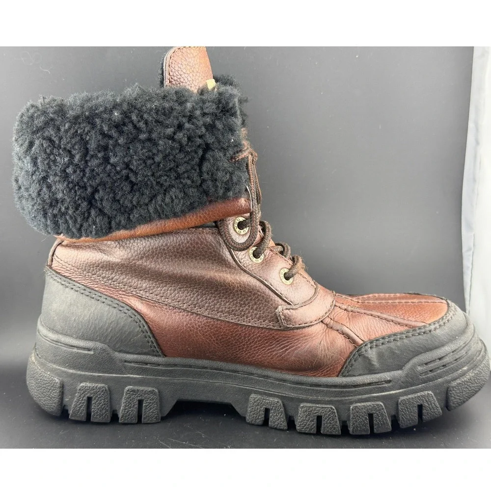 UGG Australia Adirondack II-Winter Boots, Brown Leather, 5316, Mens 9, Womens 11